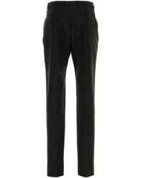 Saint Laurent - Faille Pant Exterior: Acetate Wool Pantaloni - Lyst
