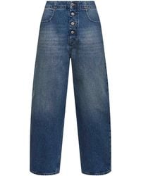 MM6 by Maison Margiela - Washed Denim Straight-Leg Jeans - Lyst