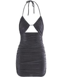 Zeynep Arcay - Mini Jersey Dress With Lurex Yarn Viscose - Lyst