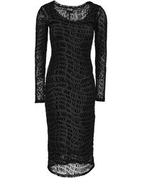 Versace Jeans Couture - Long Dress With Long Sleeves - Lyst