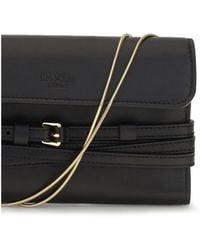 Moschino - Leather Wallet With Buckle Detail Goatskin (Hircus Goatskin) Shoulder Bags - Lyst