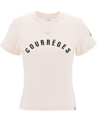 Courreges - Logo Printed Crewneck T-Shirt - Lyst