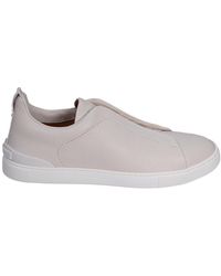 Zegna - Low Top Triple Stitch Sneakers - Lyst