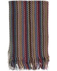 Missoni - Fringed Edge Scarf With Zigzag Motif Viscose Blend For Polyester Scarfs And Foulards - Lyst