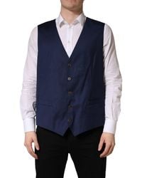 Dolce & Gabbana - Wool Dress Formal Waistcoat Vest Virgin Silk - Lyst