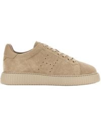 Hogan - Corda H-Stripes Perforated Suede Sneakers - Lyst
