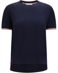 Thom Browne - Wool-Blend T-Shirt T-Shirts - Lyst
