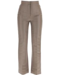 Low Classic Wool And Silk Trousers - Grey