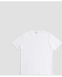 Handvaerk - T-Shirt Col Rond En Coton Pima Blanc T-Shirts And Polos - Lyst