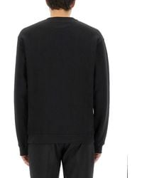 Valentino - Cotton Crewneck Sweatshirt With Chez Patch Sweatshirts - Lyst