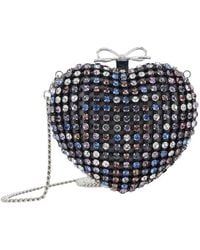 Self-Portrait - Heart Shaped Clutch With Pearl Embellishments And Bow Detail - Lyst