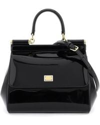 Dolce & Gabbana - Patent Leather Sicily Handbag - Lyst