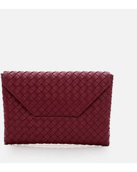 Bottega Veneta - Origami Large Envelope Leather Bag - Lyst