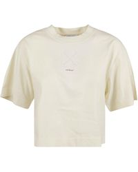 Off-White c/o Virgil Abloh - Small Arrow Pearls Crop T-shirt - Lyst