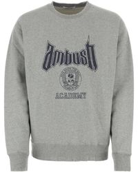 Ambush - Grey Cotton Blend Oversize Sweatshirt - Lyst