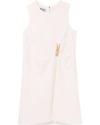 M05CH1N0 Jeans - Peg-Patch Sleeveless Midi Dress - Lyst