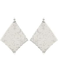 Rabanne - Pixel Chainmail Earrings Brass - Lyst