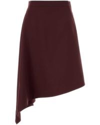 Bottega Veneta - Tailored Wool Midi Skirt - Lyst