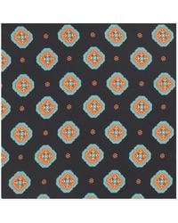 Alberto Biani - Floral Pattern Silk Foulard Scarf - Lyst