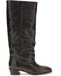 P.A.R.O.S.H. - High Leather Boots - Lyst