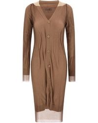 MM6 by Maison Margiela - Trapped Double Layer Dress Polyamide - Lyst