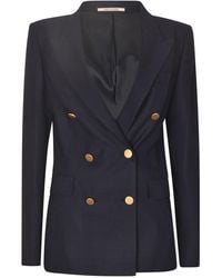 Tagliatore - Double-Breasted Fitted Blazer - Lyst