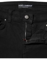 Dolce & Gabbana - Cotton Logo Skinny Midwaist Denim Jeans Elastane Clothing - Lyst