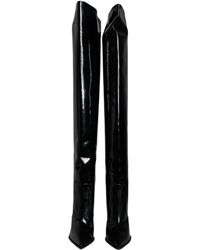 Dolce & Gabbana - Patent Leather Knee High Boots Shoes (Pre-Owned) - Lyst