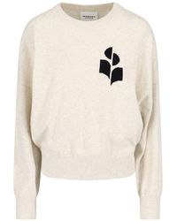 Isabel Marant - Light Relaxed Fit Sweater With Logo Detail - Lyst