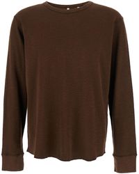 sunflower - Crewneck T-Shirt With Long Sleeves And Fringed Hem - Lyst