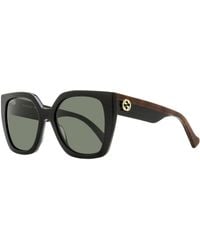 Gucci - Square Web Sunglasses Gg1300S 001-Havana 55Mm Plastic (Acetate) - Lyst