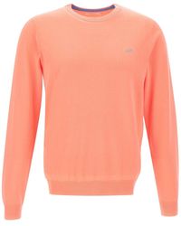 Sun 68 - Round Elabow Fancy Cotton Sweater - Lyst