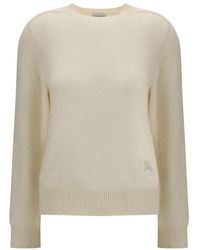 Burberry - Beige Cashmere Sweater - Lyst