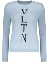 Valentino - Light Wool Sweater Sky Clothing - Lyst
