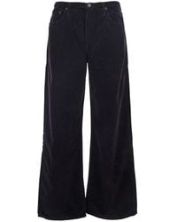 Agolde - Corduroy Wide Leg Pants With Belt Loops - Lyst