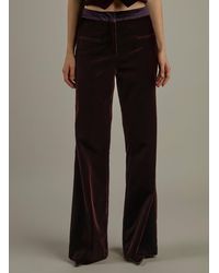 FEDERICA TOSI - Pantalone Tasche A Filetto Velluto Pontoglio Pantaloni - Lyst
