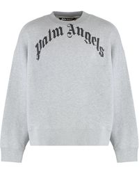 Palm Angels - Cotton Sweatshirt With Logo Sweatshirts - Lyst