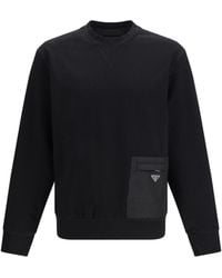 Prada - Stretch Jersey Sweatshirt - Lyst