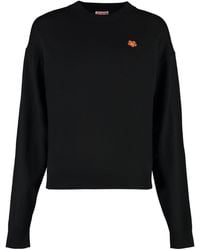 KENZO - Ribbed Edge Wool Crew-Neck Sweater - Lyst