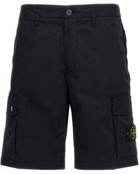 Stone Island - Logo Badge Bermuda Shorts - Lyst