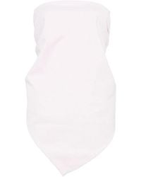 Agolde - Top Asymmetric Hem-Neutrals Organic Cotton Blouses - Lyst