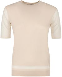 Agnona - Knitted Wool-Blend Top Polyamide T-Shirts & Jerseys - Lyst