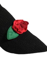 Dolce & Gabbana - Stiletto Heels Mid Calf Boots Shoes Nylon Virgin Wool Eel - Lyst
