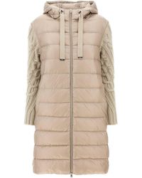 Herno - Knitted Sleeve Down Jacket - Lyst