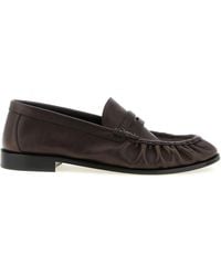 Saint Laurent - Calfskin Slip-On Loafers - Lyst