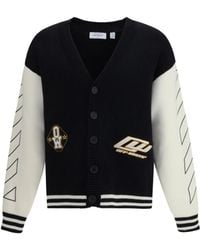 Off-White c/o Virgil Abloh - Star Logo Diagonal Varsity Cardigan - Lyst