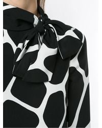 Valentino - Giraffe Print Silk Mini Dress - Lyst