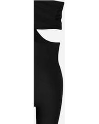 Saint Laurent - One-Shoulder Jumpsuit Polyamide Tracksuits - Lyst
