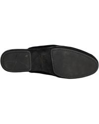 Dolce & Gabbana - Dark Blue Suede Slides Flat Slipper Men Shoes - Lyst