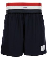 Thom Browne - Rwb Striped Shorts - Lyst